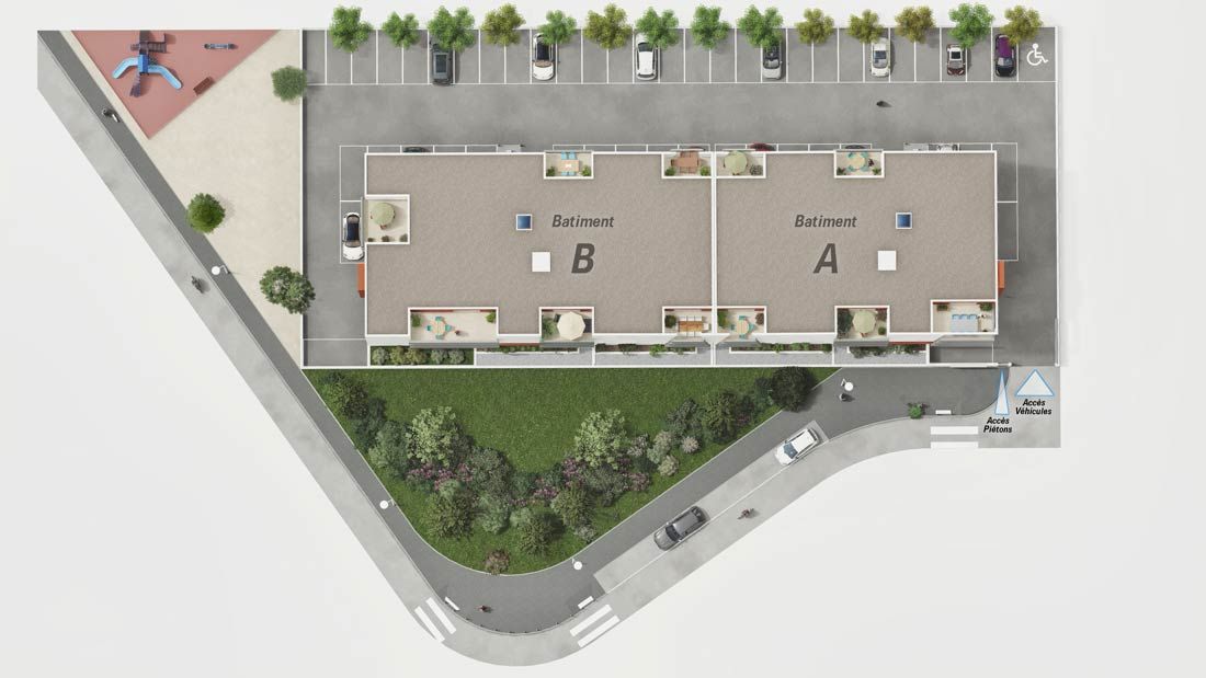 logement neuf extérieur Le Grenat - Perpignan