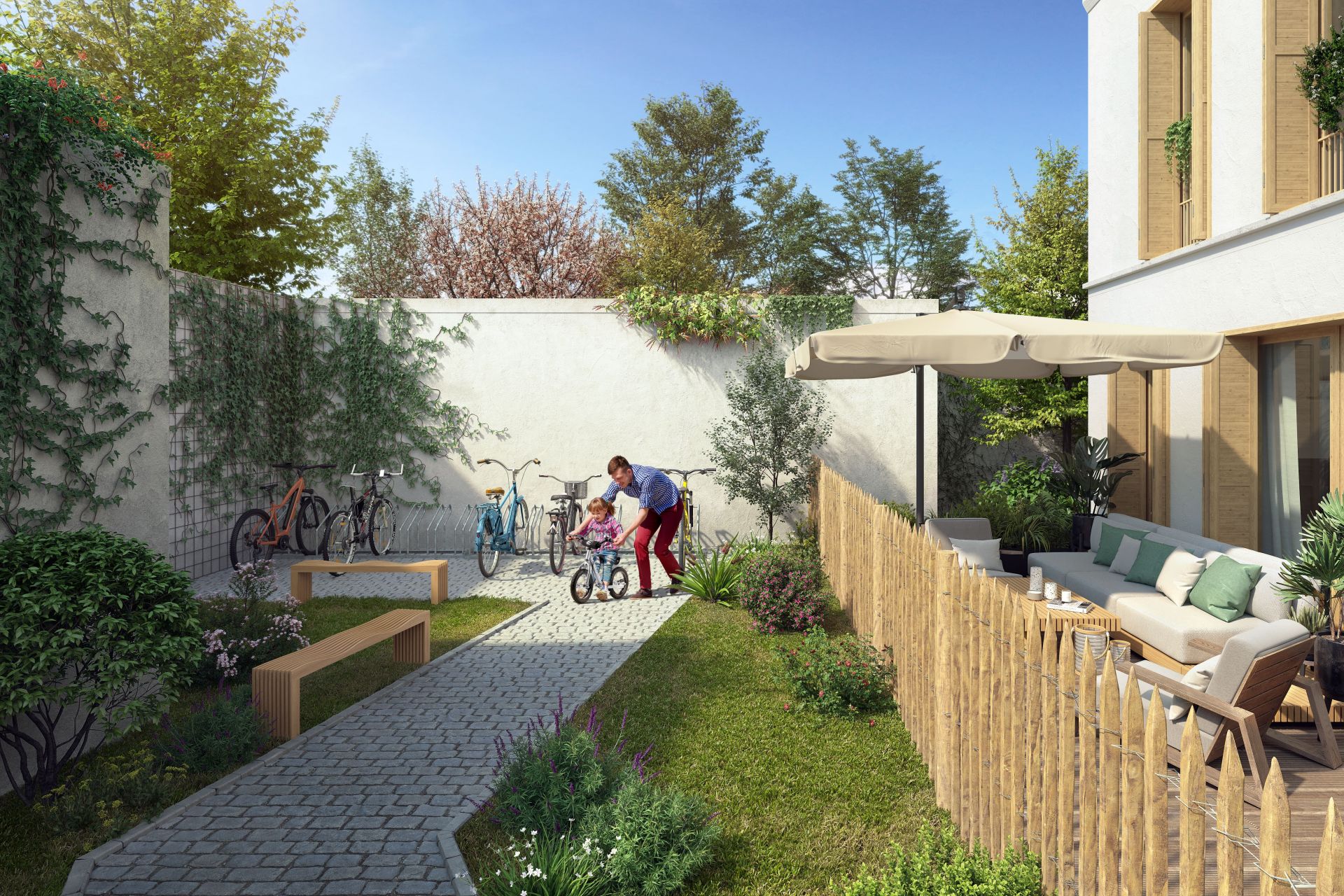 logement neuf extérieur Cour de Charlotte - Sceaux