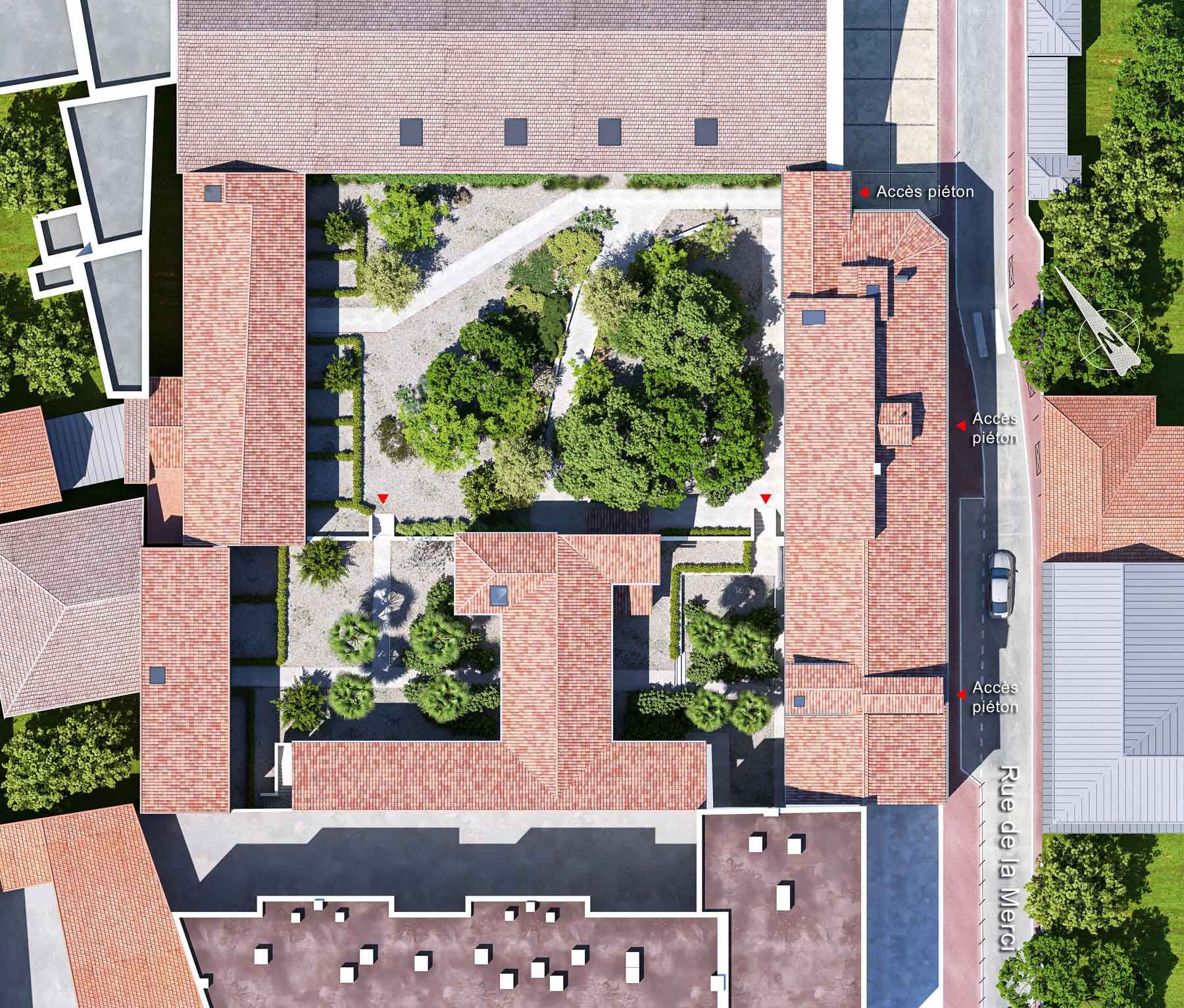 logement neuf extérieur CLOS DE LA MERCI - MONTPELLIER